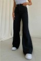 Siyah Likralı Süper Yüksek Bel Salaş Jean Pantolon. (süper Yüksek.) Wide Leg. Siyah Likralı Süper Yüksek Bel Salaş Jean Pantolon. (süper Yüksek.) Wide Leg.