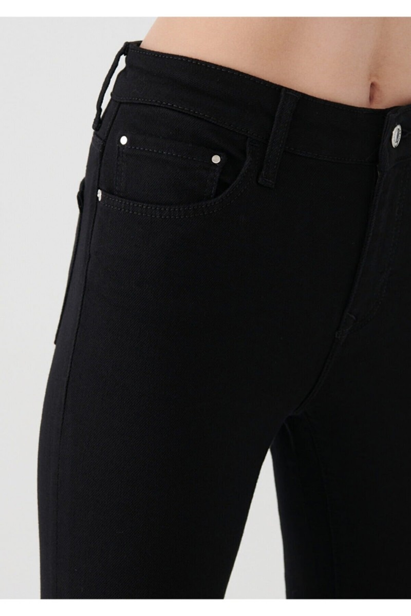 Süper Skinny Jeans Pantolon Solmaz Siyah Jeans(toparlayıcı)