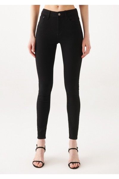 Süper Skinny Jeans Pantolon Solmaz Siyah Jeans(toparlayıcı)