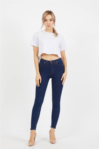Mavi Renk Solmaz Skinny Jeans Pantolon
