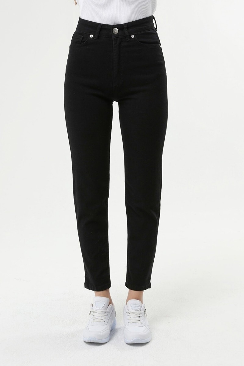 Kadın Siyah Mom Jeans