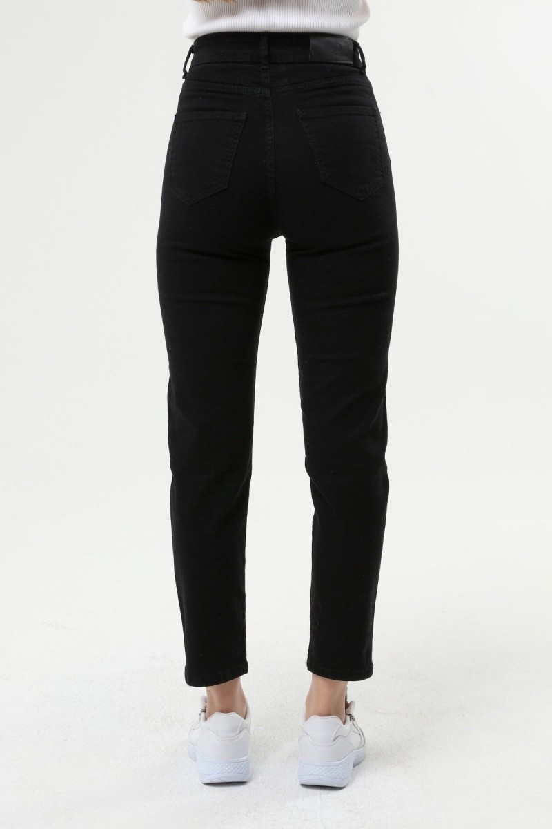 Kadın Siyah Mom Jeans