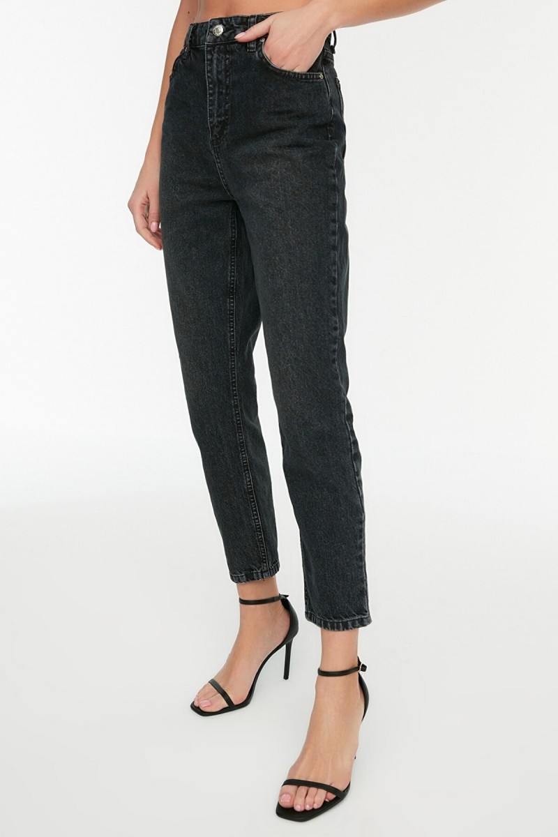 Kadın Siyah Mom Jeans