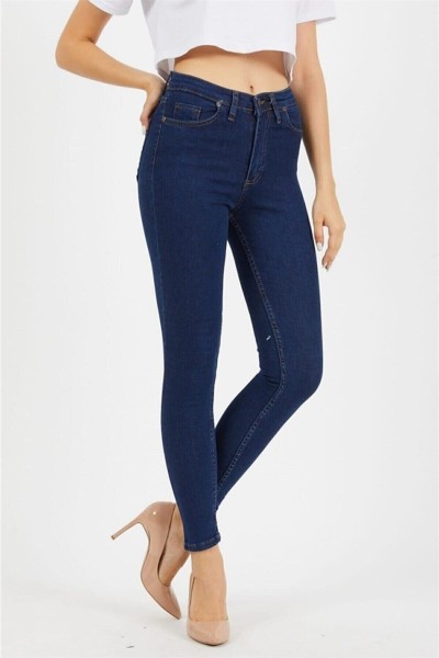 Mavi Renk Solmaz Skinny Jeans Pantolon