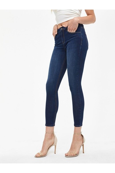 Mavi Renk Solmaz Skinny Jeans Pantolon