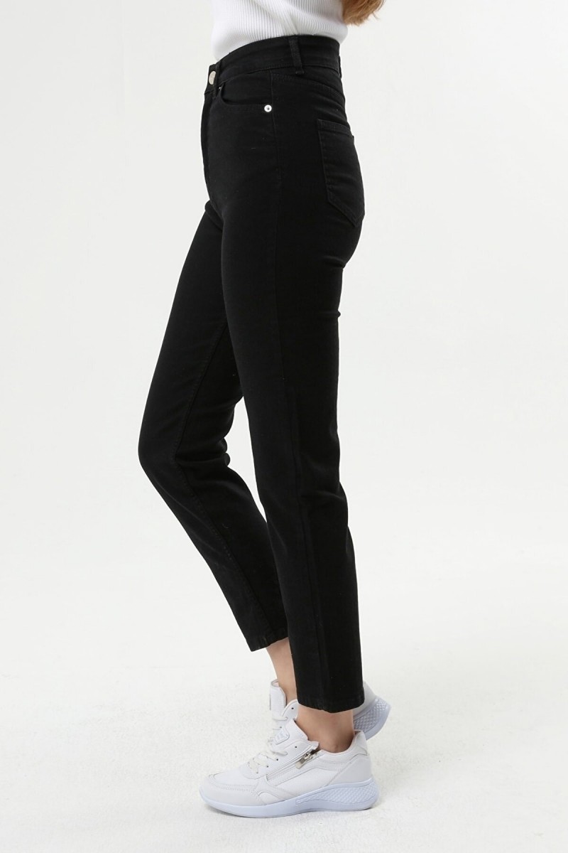 Kadın Siyah Mom Jeans