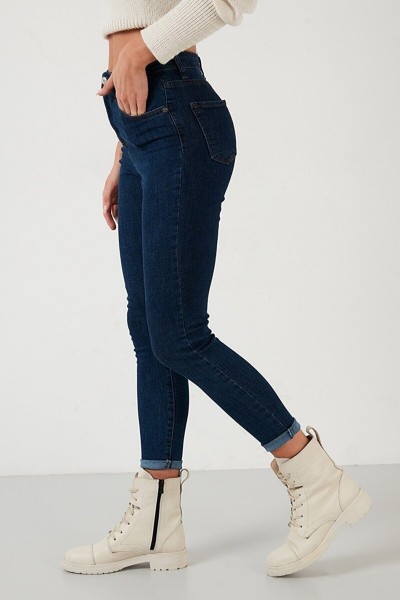Mavi Renk Solmaz Skinny Jeans Pantolon