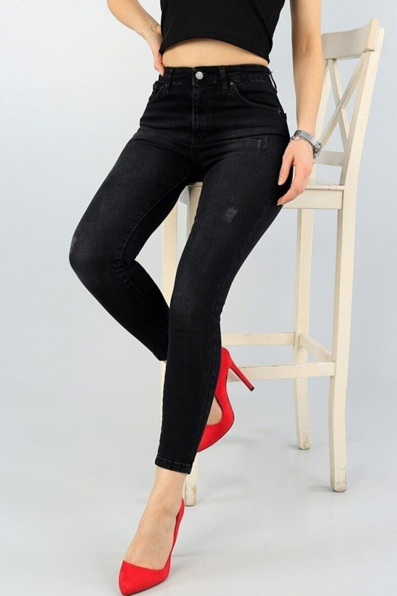 Emmiy Solmayan Antrasit Skinny Jeans Toparlayıcı Kot Pantolon Incecik Gösteriyor