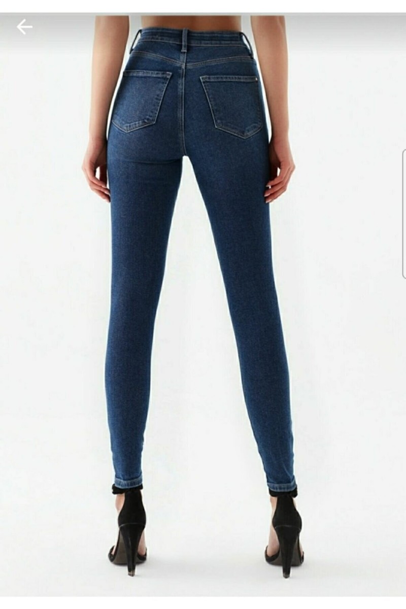 Indigo Solmayan Mavi Skinny Jeans Toparlayıcı Kot Pantolon Incecik Gösteriyor