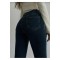 Hot Women Koyu Mavi Ispanyol Paça Kot Pantolon Yüksek Bel Ispanyol Jeans Toparlayıcı