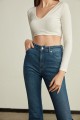 Cocu Orta Mavi Ispanyol Paça Kot Pantolon Yüksek Bel Ispanyol Jeans Toparlayıcı Cocu Orta Mavi Ispanyol Paça Kot Pantolon Yüksek Bel Ispanyol Jeans Toparlayıcı