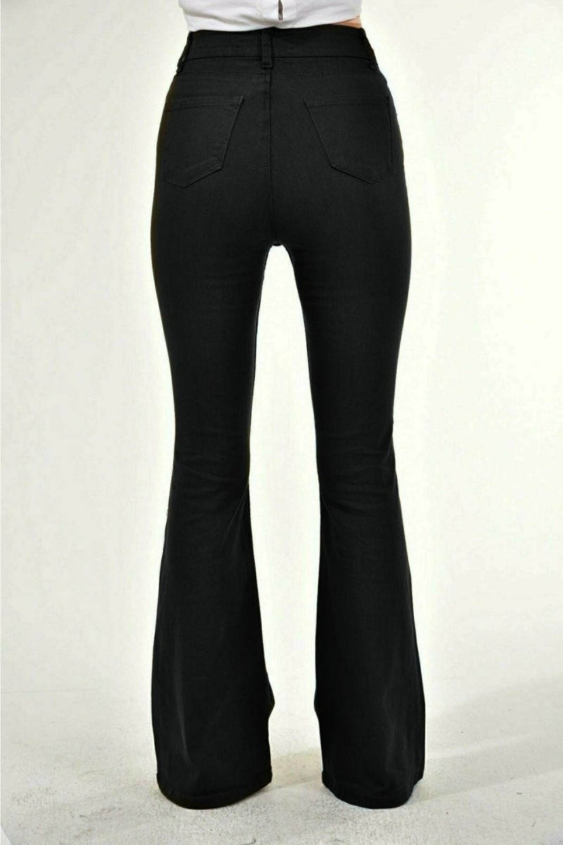 All Star Ispanyol Women Siyah Ispanyol Paça Kot Pantolon Yüksek Bel Ispanyol Jeans Toparlayıcı All Star Ispanyol Women Siyah Ispanyol Paça Kot Pantolon Yüksek Bel Ispanyol Jeans Toparlayıcı