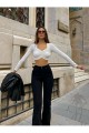 Hot Women Siyah Ispanyol Paça Kot Pantolon Yüksek Bel Ispanyol Jeans Toparlayıcı Hot Women Siyah Ispanyol Paça Kot Pantolon Yüksek Bel Ispanyol Jeans Toparlayıcı