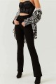 Hot Women Siyah Ispanyol Paça Kot Pantolon Yüksek Bel Ispanyol Jeans Toparlayıcı Hot Women Siyah Ispanyol Paça Kot Pantolon Yüksek Bel Ispanyol Jeans Toparlayıcı