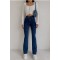Allstar Ispanyol Women Koyu Mavi Ispanyol Paça Kot Pantolon Yüksek Bel Ispanyol Jeans Toparlayıcı