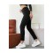 Kadın Siyah Yüksek Bel Likralı Mom Jeans