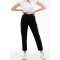 Kadın Siyah Yüksek Bel Likralı Mom Jeans