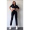 Kadın Siyah Yüksek Bel Likralı Mom Jeans