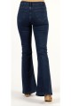 Lara Flare Likralı Solmaz Koyu Mavi Ispanyol Ispanyol Paça Jean Yüksek Bel Kot Pantolon(rahat Kesim)