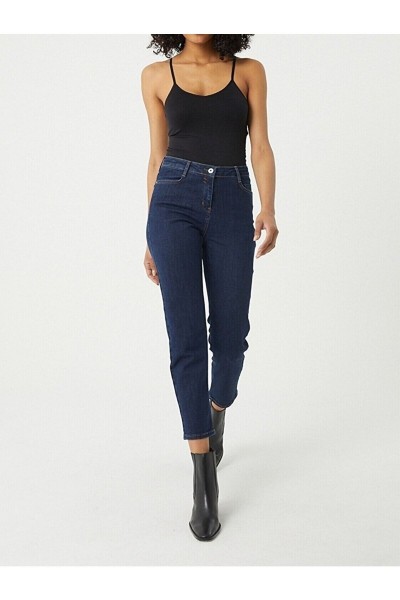 Kadın Gold Skinny Dar Mom Açık Dar Mom Likralı Yüksek Bel Fit Mom Jeans