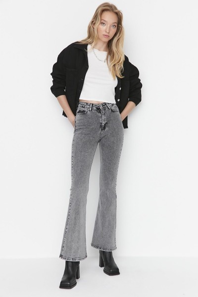 Andre Füme Ispanyol Paça Kot Pantolon Yüksek Bel Ispanyol Jeans Toparlayıcı( Extra Rahat)