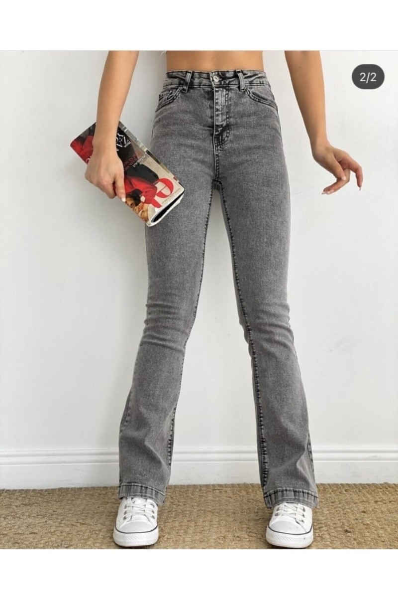 Zoe Füme Ispanyol Paça Kot Pantolon Yüksek Bel Ispanyol Jeans Toparlayıcı( Extra Rahat)