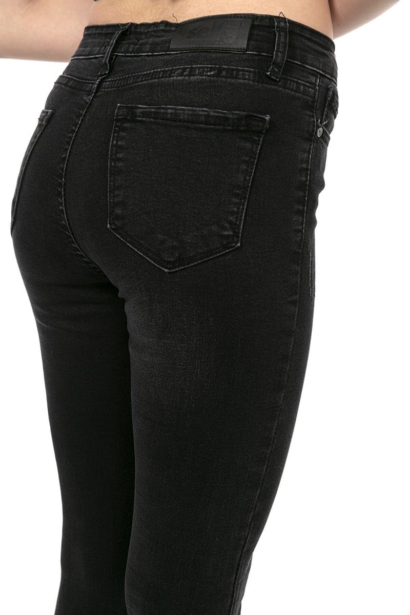 Maria Gold Kadın Solmayan Siyah Skinny Yüksek Bel Jeans Pantolon