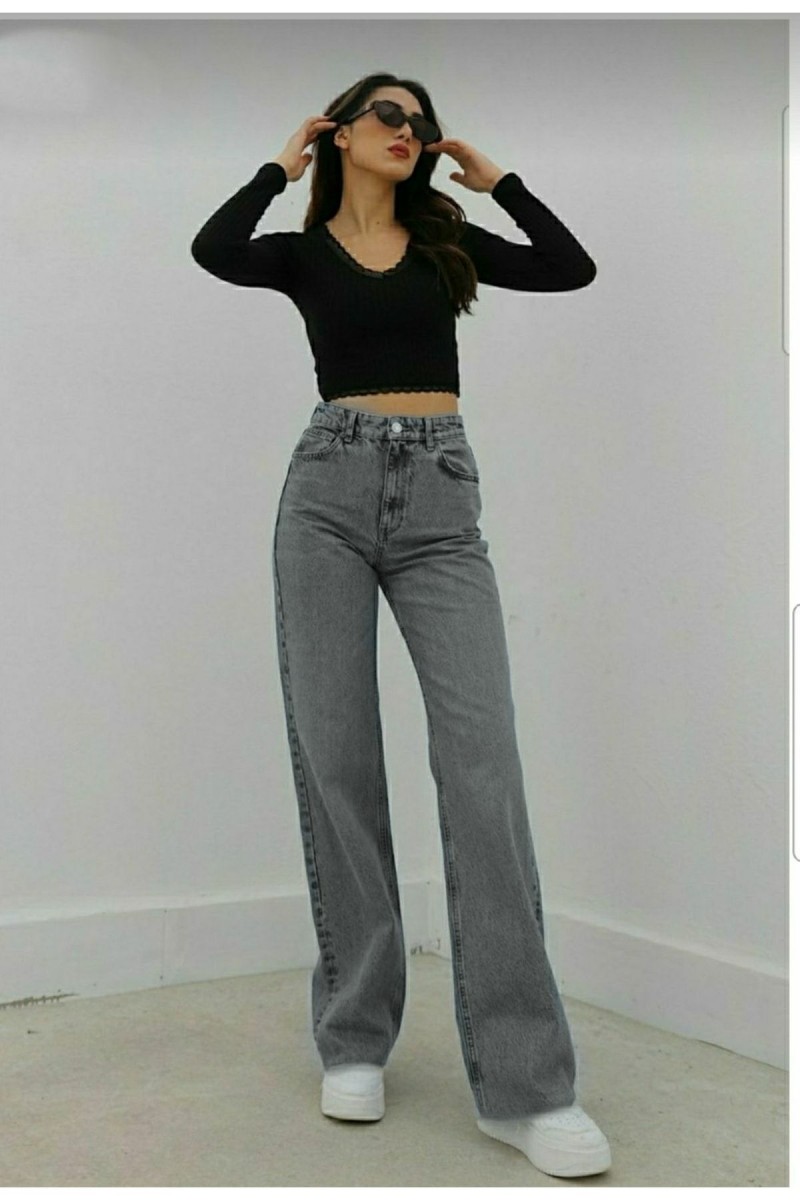 Luiss 90 s Füme Power Likralı Kadın Süper Yüksek Bel Salaş Paça Salaş Jans Kot Pantolon Luiss 90 s Füme Power Likralı Kadın Süper Yüksek Bel Salaş Paça Salaş Jans Kot Pantolon