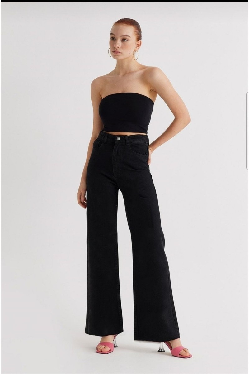Love 90 s Siyah Power Likralı Kadın Süper Yüksek Bel Salaş Paça Salaş Jans Kot Pantolon Love 90 s Siyah Power Likralı Kadın Süper Yüksek Bel Salaş Paça Salaş Jans Kot Pantolon