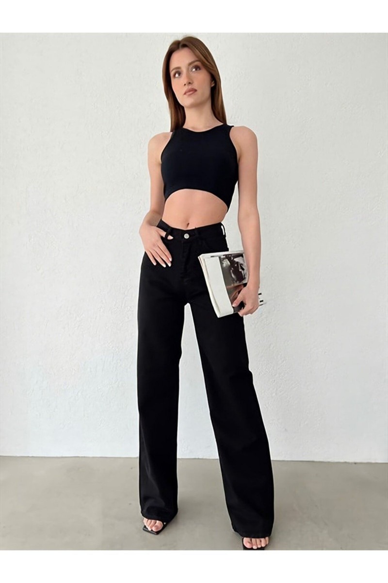 Rihana 90 s Siyah Power Likralı Kadın Yüksek Bel Salaş Paça Salaş Jans Kot Pantolon Rihana 90 s Siyah Power Likralı Kadın Yüksek Bel Salaş Paça Salaş Jans Kot Pantolon