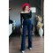Amy Koyu Ispanyol Paça Yüksek Bel Kot Pantolon Likralı Ispanyol Jeans
