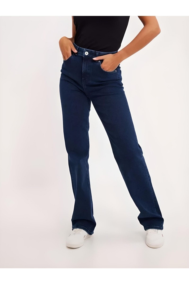 Dark Blue 90 s Orta Koyu Mavi Likralı Süper Extra Yüksek Bel Palazzo Salaş Jean Pantolon Dark Blue 90 s Orta Koyu Mavi Likralı Süper Extra Yüksek Bel Palazzo Salaş Jean Pantolon
