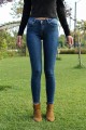 Kadın Mavi Bıyıklı Yüksel Bel Dar Paça Skinny Likralı Kot Pantalon Kadın Mavi Bıyıklı Yüksel Bel Dar Paça Skinny Likralı Kot Pantalon