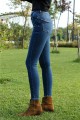 Kadın Mavi Bıyıklı Yüksel Bel Dar Paça Skinny Likralı Kot Pantalon Kadın Mavi Bıyıklı Yüksel Bel Dar Paça Skinny Likralı Kot Pantalon