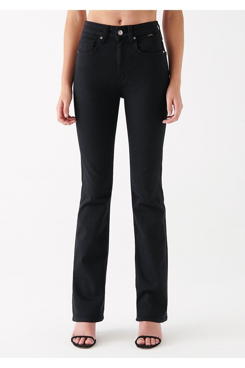 Andy Ispanyol Siyah Ispanyol Paça Jeans Yüksek Bel Kot Pantolon Andy Ispanyol Siyah Ispanyol Paça Jeans Yüksek Bel Kot Pantolon