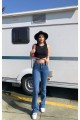 All Star Flare Jeans Ispanyol Kot Yüksek Bel Solmaz Orta Mavi Ispanyol Kot Pantolon All Star Flare Jeans Ispanyol Kot Yüksek Bel Solmaz Orta Mavi Ispanyol Kot Pantolon