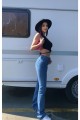 All Star Flare Jeans Ispanyol Kot Yüksek Bel Solmaz Orta Mavi Ispanyol Kot Pantolon All Star Flare Jeans Ispanyol Kot Yüksek Bel Solmaz Orta Mavi Ispanyol Kot Pantolon