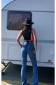 All Star Flare Jeans Ispanyol Kot Yüksek Bel Solmaz Orta Mavi Ispanyol Kot Pantolon All Star Flare Jeans Ispanyol Kot Yüksek Bel Solmaz Orta Mavi Ispanyol Kot Pantolon