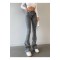 Füme Kar Ispanyol Yüksek Bel Ispanyol Ispanyol Jeans (TOPARLAYICI)