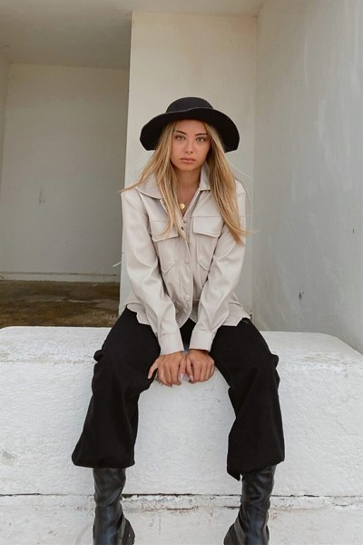 Viola Siyah 90's Likralı Süper Yüksek Bel Salaş Jeans Palazzo Pantolon. (süper Yüksek)