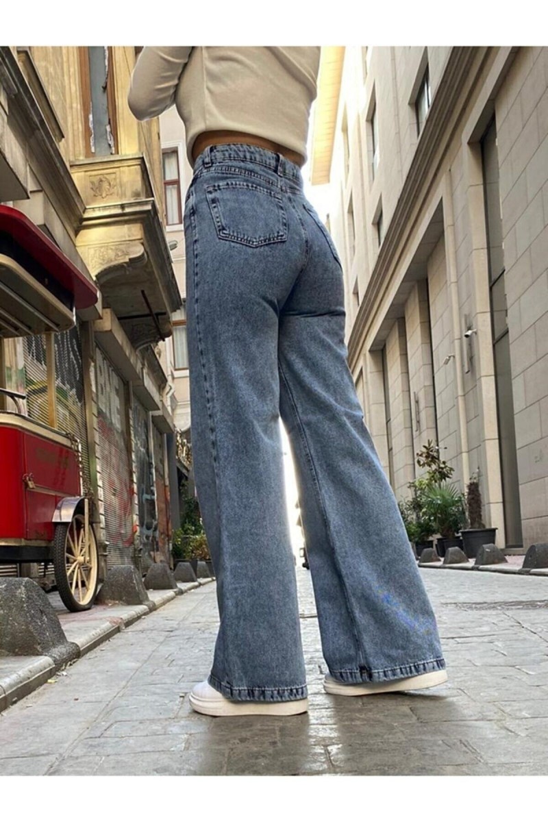 Octavia Orta Kar Salaş Likralı 90 s Süper Yüksek Bel Salaş Paça Kot Palazzo Pantolon Octavia Orta Kar Salaş Likralı 90 s Süper Yüksek Bel Salaş Paça Kot Palazzo Pantolon