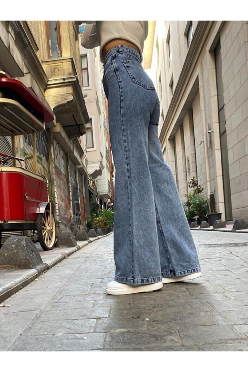Octavia Orta Kar Salaş Likralı 90 s Süper Yüksek Bel Salaş Paça Kot Palazzo Pantolon Octavia Orta Kar Salaş Likralı 90 s Süper Yüksek Bel Salaş Paça Kot Palazzo Pantolon