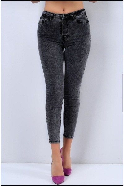Kot Pantolon Füme Toparlayıcı Likralı Yüksek Bel Jeans