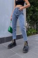 Kadın Kar Yıkama Mavi Yüksek Bel Yumuşak Dokunuşlu Rahat Kesim Mom Jean Kot Pantolon Kadın Kar Yıkama Mavi Yüksek Bel Yumuşak Dokunuşlu Rahat Kesim Mom Jean Kot Pantolon