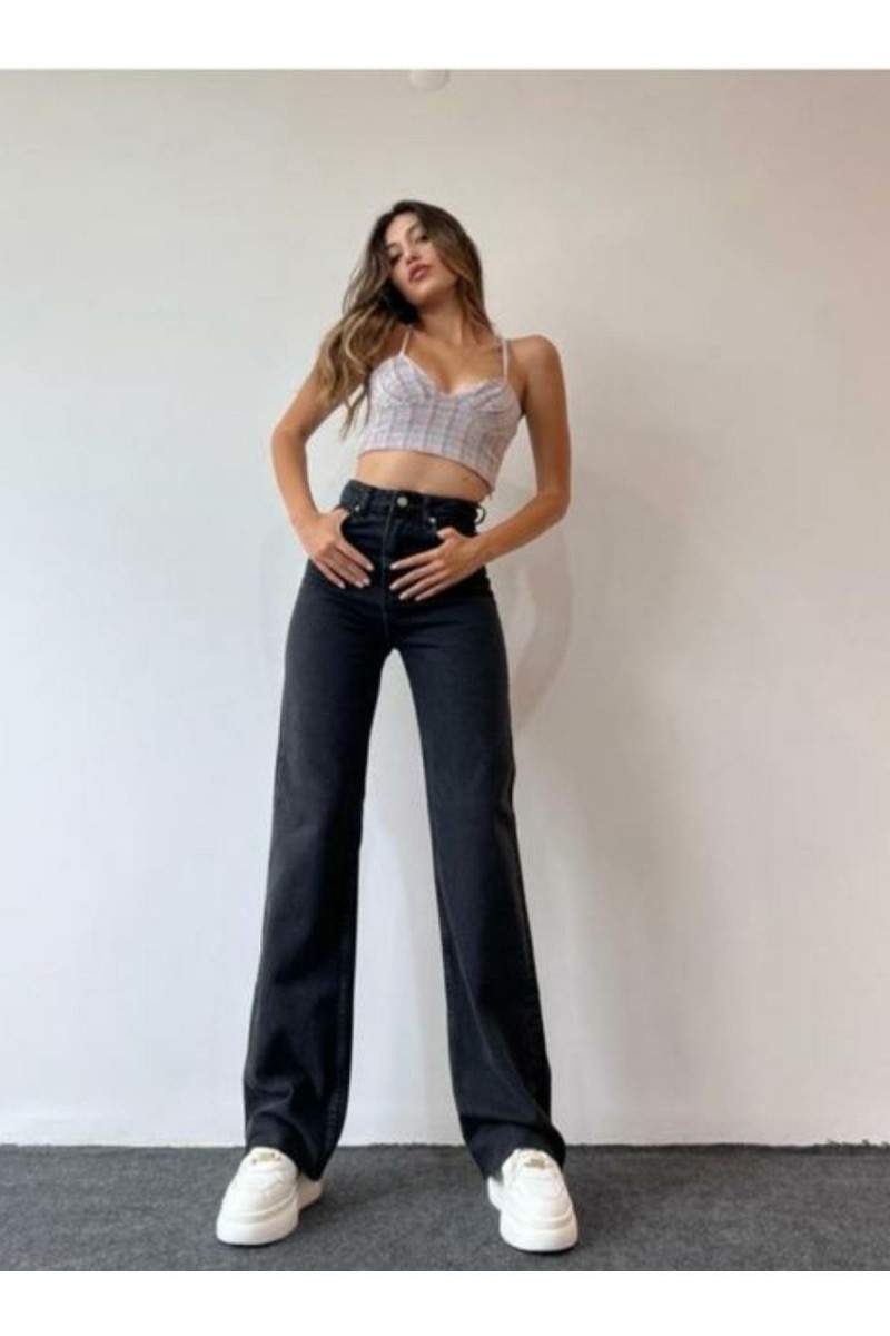 Miesha 90 s Kadın Siyah Salaş Likralı Süper Yüksek Bel 90 s Denim Kot Pantolon Jeans Miesha 90 s Kadın Siyah Salaş Likralı Süper Yüksek Bel 90 s Denim Kot Pantolon Jeans