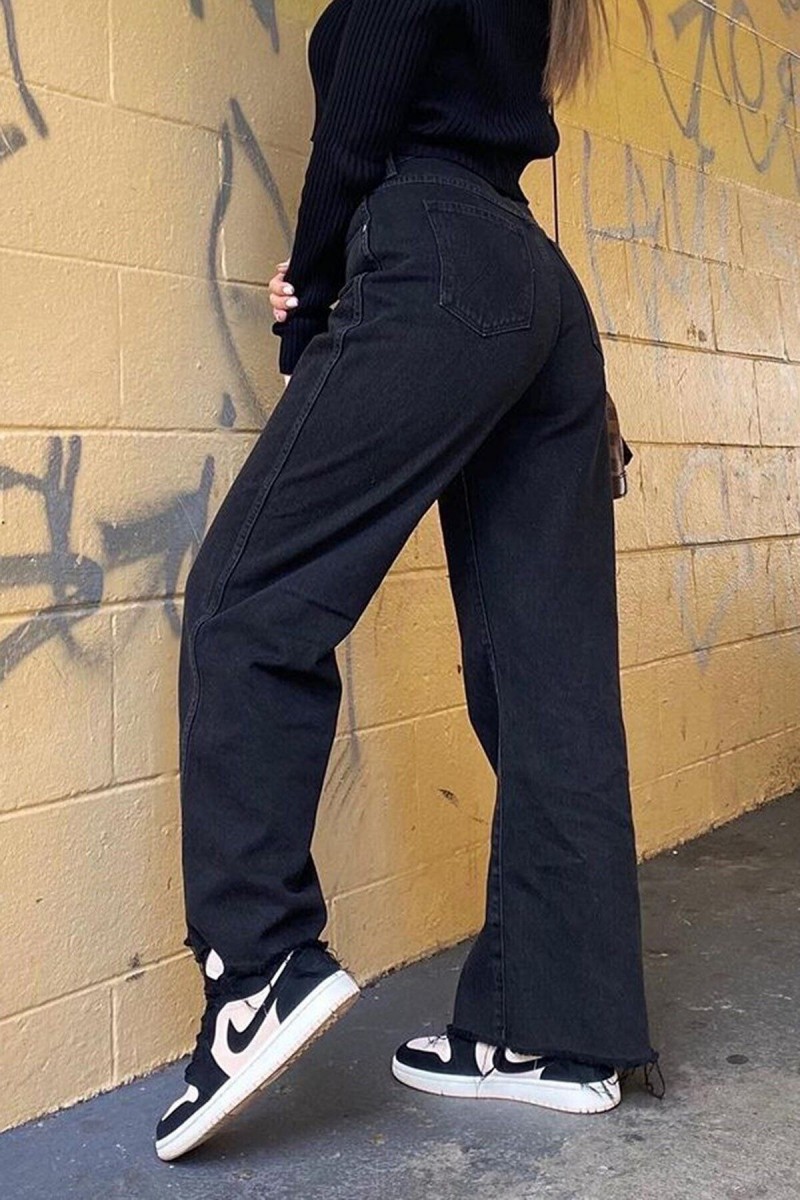 Alice 90 s Kadın Siyah Salaş Likralı Süper Yüksek Bel 90 s Denim Kot Pantolon(çok Rahat) Alice 90 s Kadın Siyah Salaş Likralı Süper Yüksek Bel 90 s Denim Kot Pantolon(çok Rahat)