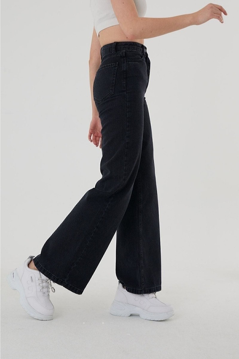 Nesha 90 s Kadın Siyah Salaş Likralı Süper Yüksek Bel 90 s Denim Kot Pantolon Jeans Nesha 90 s Kadın Siyah Salaş Likralı Süper Yüksek Bel 90 s Denim Kot Pantolon Jeans