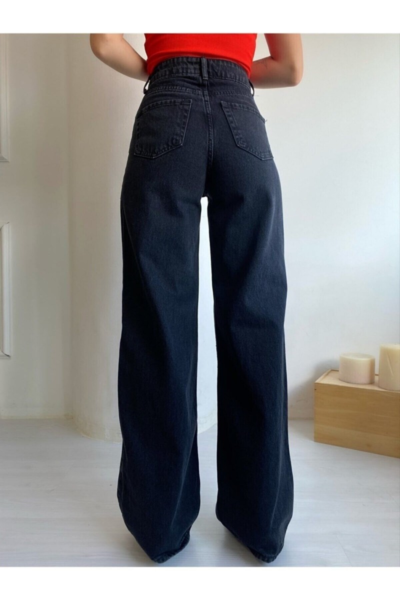 Sacha 90 s Kadın Yırtık Siyah Salaş Likralı Süper Yüksek Bel 90 s Denim Kot Pantolon Jeans Sacha 90 s Kadın Yırtık Siyah Salaş Likralı Süper Yüksek Bel 90 s Denim Kot Pantolon Jeans