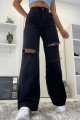 Ronja 90 s Kadın Yırtık Siyah Salaş Likralı Süper Yüksek Bel 90 s Denim Kot Pantolon Jeans Ronja 90 s Kadın Yırtık Siyah Salaş Likralı Süper Yüksek Bel 90 s Denim Kot Pantolon Jeans