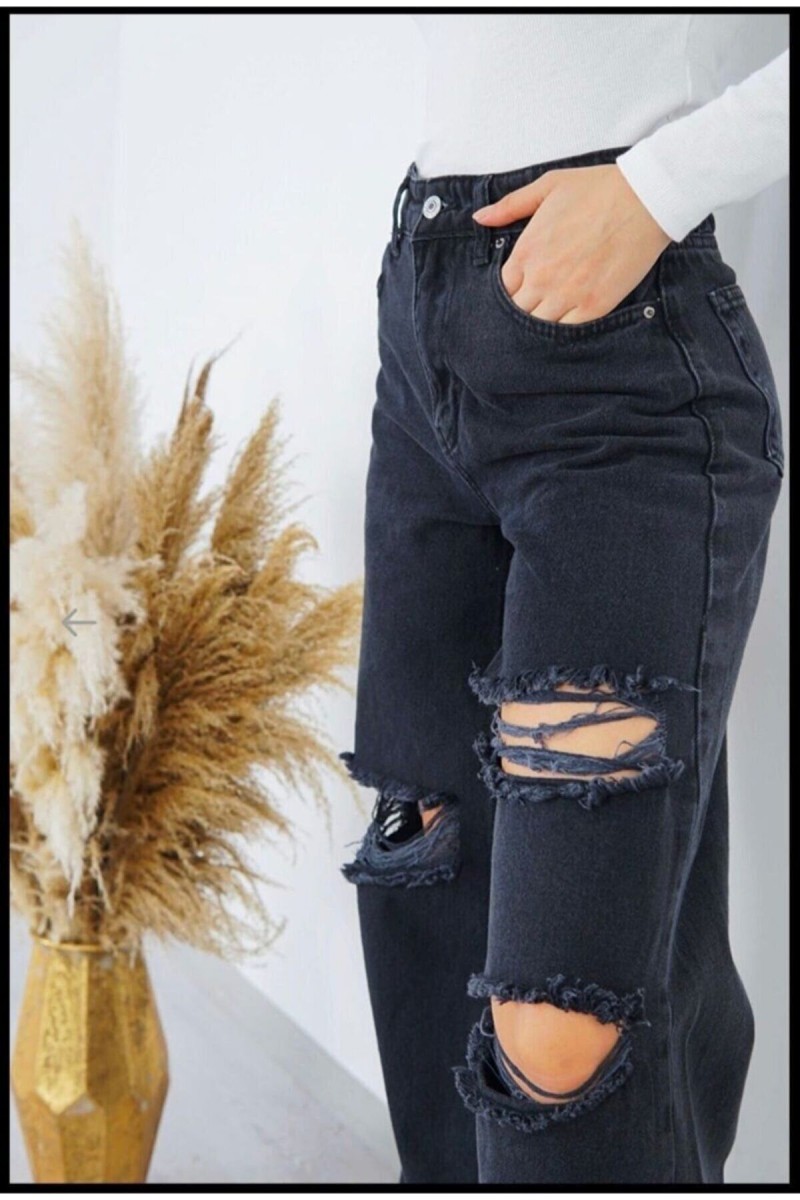 Sahura 90 s Kadın Siyah Salaş Likralı Süper Yüksek Bel 90 s Denim Kot Pantolon Jeans Sahura 90 s Kadın Siyah Salaş Likralı Süper Yüksek Bel 90 s Denim Kot Pantolon Jeans